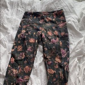 floral print lululemon fast+ free leggings